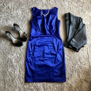 Talbots satin dress size 8 blue NWT
